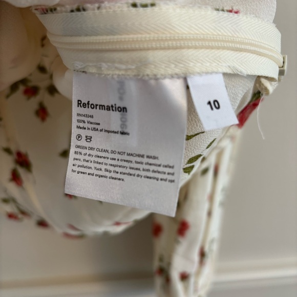 Reformation White and Pink Floral Blouse - Picture 6 of 10